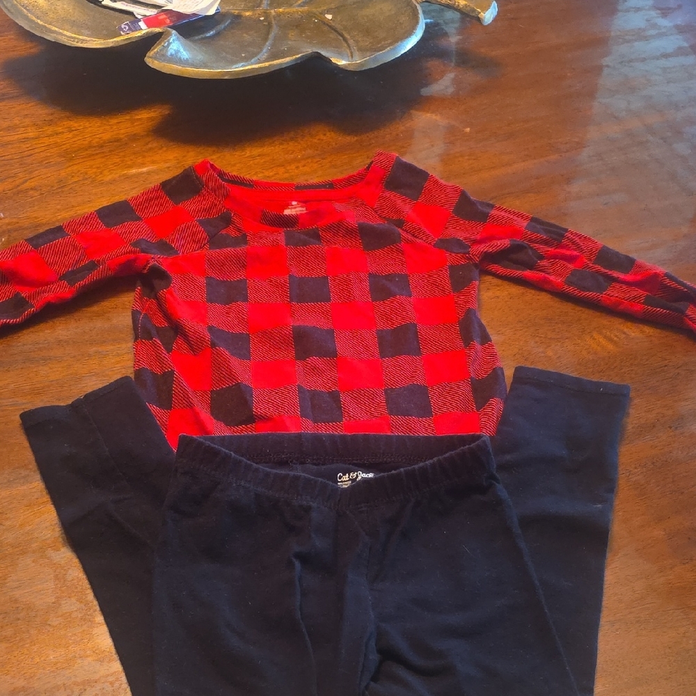 Cat & Jack Red and Black Kids Matching Set